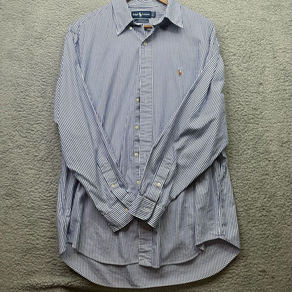 Ralph Lauren blue/white button down Yarmouth 161/2-34